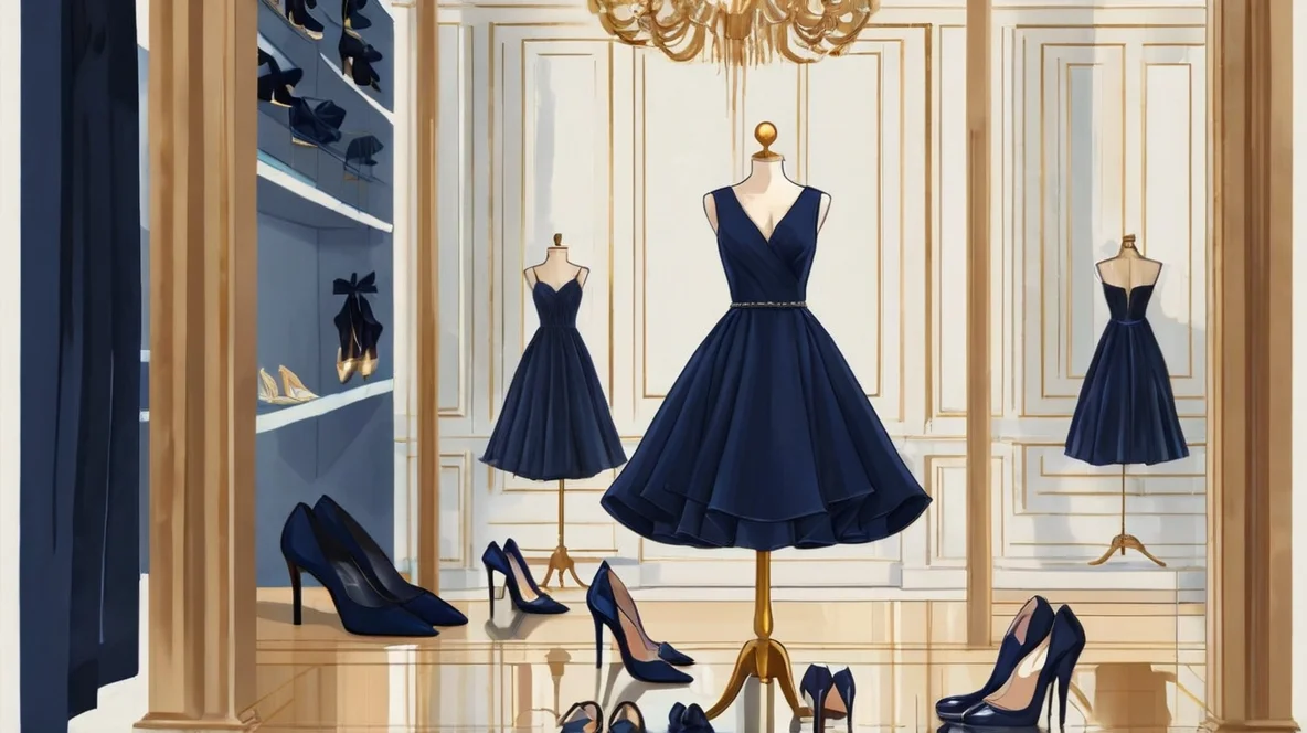 What color shoes to wear with navy formal dress