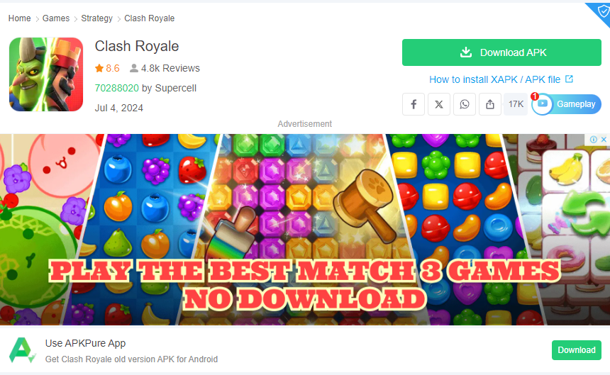 Clash Royale APK download